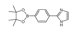 2-[4-(4,4,5,5-四甲基-1,3,2-二氧硼杂环戊烷-2-基)苯基]-1H-咪唑结构式