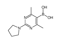 (4,6-dimethyl-2-pyrrolidin-1-ylpyrimidin-5-yl)boronic acid结构式