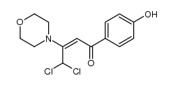 4,4-dichloro-3-motpholino-1-(4-hydroxyphenyl)-2-buten-1-one Structure