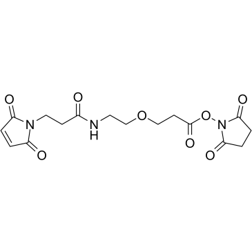 Mal-amido-PEG1-C2-​NHS ester结构式