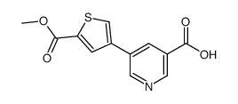5-(5-methoxycarbonylthiophen-3-yl)pyridine-3-carboxylic acid结构式