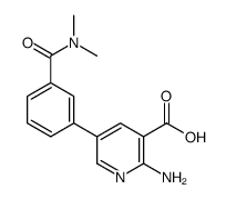 2-amino-5-[3-(dimethylcarbamoyl)phenyl]pyridine-3-carboxylic acid结构式