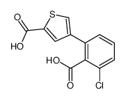 4-(2-carboxy-3-chlorophenyl)thiophene-2-carboxylic acid结构式
