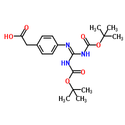 {4-[(2,2,10,10-Tetramethyl-4,8-dioxo-3,9-dioxa-5,7-diazaundecan-6-ylidene)amino]phenyl}acetic acid Structure