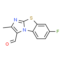 7-FLUORO-2-METHYLIMIDAZO[2,1-B]BENZOTHIAZOLE-3-CARBOXALDEHYDE结构式