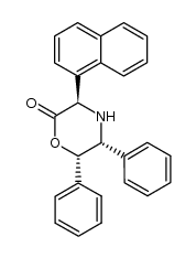 (3R,5R,6S)-5,6-Diphenyl-3-(1'-naphthyl)-2,3,5,6-tetrahydro-1,4-oxazin-2-one Structure