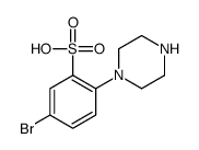 5-bromo-2-piperazin-1-ylbenzenesulfonic acid结构式