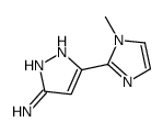 5-(1-methylimidazol-2-yl)-1H-pyrazol-3-amine Structure