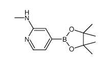 2-(Methylamino)pyridine-4-boronic acid pinacol ester structure