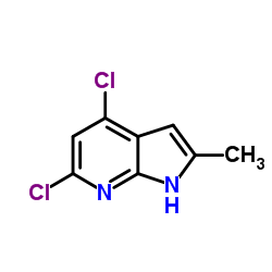 4,6-Dichloro-2-methyl-1H-pyrrolo[2,3-b]pyridine结构式