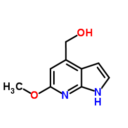 (6-Methoxy-1H-pyrrolo[2,3-b]pyridin-4-yl)methanol结构式