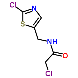 2-Chloro-N-[(2-chloro-1,3-thiazol-5-yl)methyl]acetamide Structure