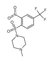 1-methyl-4-(2-nitro-4-(trifluoromethyl)phenylsulfonyl)piperazine结构式
