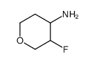 3-Fluorotetrahydro-2H-pyran-4-amine Structure