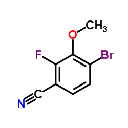 4-Bromo-2-fluoro-3-methoxybenzonitrile Structure