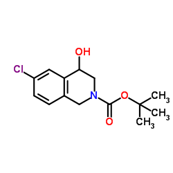 2-Methyl-2-propanyl 6-chloro-4-hydroxy-3,4-dihydro-2(1H)-isoquinolinecarboxylate structure