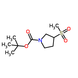 2-Methyl-2-propanyl 3-(methylsulfonyl)-1-pyrrolidinecarboxylate结构式