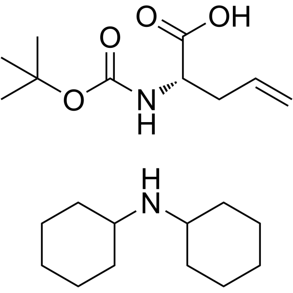 Boc-L-2-allylglycine dicyclohexylamine salt Structure