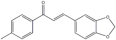 (E)-3-(1,3-benzodioxol-5-yl)-1-(4-methylphenyl)prop-2-en-1-one结构式