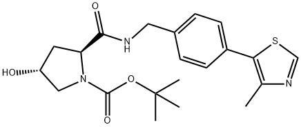 tert-butyl (2S,4R)-4-hydroxy-2-([[4-(4-methyl-1,3-thiazol-5-yl)phenyl]methyl]carbamoyl)pyrrolidine-1-carboxylate Structure
