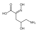 Pentanoic acid, 5-amino-4-hydroxy-2-(hydroxyimino)-, (R)- (9CI) structure