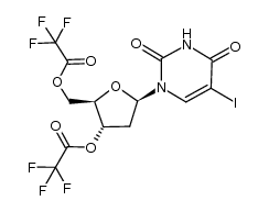 3',5'-di-O-trifluoroacetyl-5-iodo-2'-deoxyuridine结构式