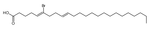6-bromo-5,9-tetracosadienoic acid Structure