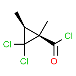 Cyclopropanecarbonyl chloride, 2,2-dichloro-1,3-dimethyl-, cis- (9CI)结构式