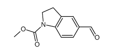 1-methoxycarbonyl-5-formylindoline结构式