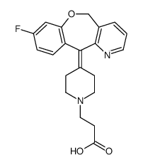 3-[4-(8-fluoro-5H-[1]benzoxepino[4,3-b]pyridin-11-ylidene)piperidin-1-yl]propanoic acid Structure