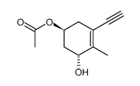 (3R,5S)-5-acetoxy-1-ethynyl-3-hydroxy-2-methylcyclohex-1-ene Structure