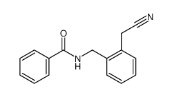 [2-(benzoylamino-methyl)-phenyl]-acetonitrile Structure