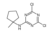 4,6-dichloro-N-(1-methylcyclopentyl)-1,3,5-triazin-2-amine结构式