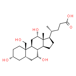 (3a,5b,7a,12a)-3,7,12,19-tetrahydroxy-Cholan-24-oic acid结构式