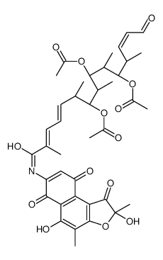 [(2Z,4E,6S,7S,8R,9R,10S,11R,12R,13E)-9,11-diacetyloxy-1-[[(2S)-2,5-dihydroxy-2,4-dimethyl-1,6,9-trioxobenzo[e][1]benzofuran-7-yl]amino]-2,6,8,10,12-pentamethyl-1,15-dioxopentadeca-2,4,13-trien-7-yl] acetate结构式