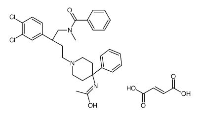 (S)-N-[4-(4-acetamido-4-phenyl-1-piperidyl)-2-(3,4-dichlorophenyl)butyl ]-N-methylbenzamide--fumaric acid (1:1)结构式