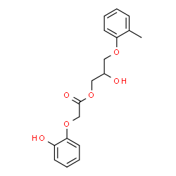 o-Hydroxyphenoxyacetic acid 2-hydroxy-3-(o-tolyloxy)propyl ester结构式