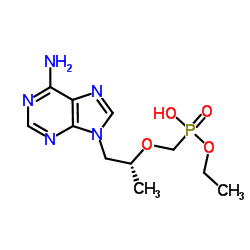 Ethyl hydrogen ({[(2R)-1-(6-amino-9H-purin-9-yl)-2-propanyl]oxy}methyl)phosphonate结构式