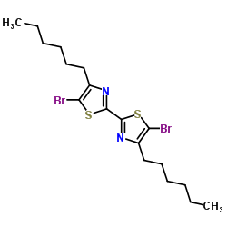 5,5'-Dibromo-4,4'-dihexyl-2,2'-bi-1,3-thiazole structure