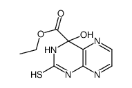 1,2,3,4-Tetrahydro-4-hydroxy-2-thioxo-4-pteridinecarboxylic acid ethyl ester Structure