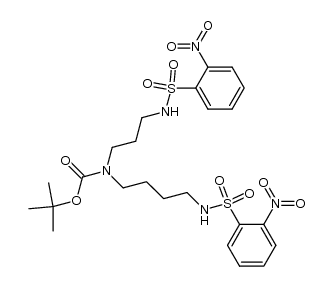 tert-butyl (4-(2-nitrophenylsulfonamido)butyl)(3-(2-nitrophenylsulfonamido)propyl)carbamate Structure