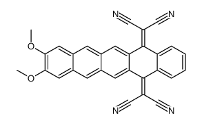 2-[14-(dicyanomethylidene)-9,10-dimethoxypentacen-5-ylidene]propanedinitrile Structure