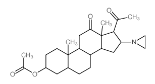 (17-acetyl-16-aziridin-1-yl-10,13-dimethyl-12-oxo-1,2,3,4,5,6,7,8,9,11,14,15,16,17-tetradecahydrocyclopenta[a]phenanthren-3-yl) acetate picture