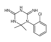 1-(2-chlorophenyl)-6,6-dimethyl-1,3,5-triazine-2,4-diamine结构式