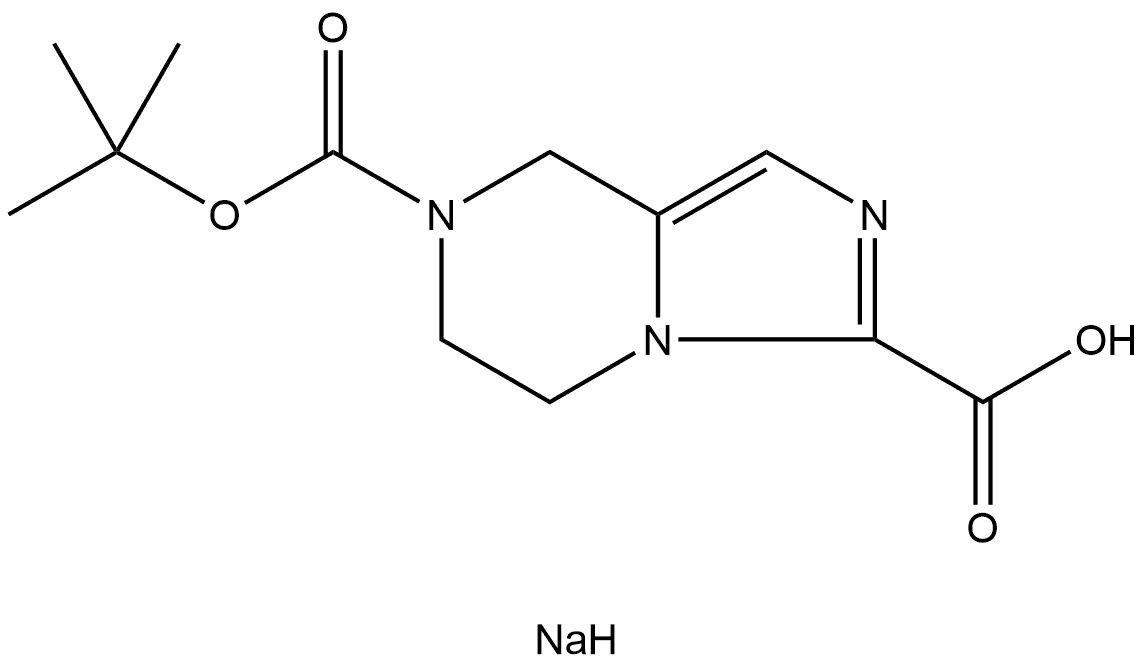 sodium 7-(tert-butoxycarbonyl)-5,6,7,8-tetrahydroimidazo[1,5-a]pyrazine-3-carboxylate Structure