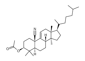 3β-Acetoxy-19-nitrilo-lanosten-(9,11)结构式