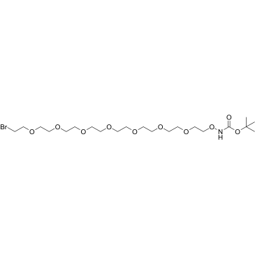 t-Boc-Aminooxy-PEG7-bromide结构式