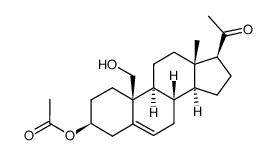 3β-Acetoxy-19-hydroxy-pregn-5-en-20-on结构式