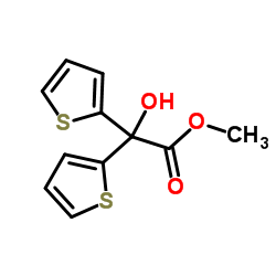 2,2-二噻吩基乙醇酸甲酯结构式