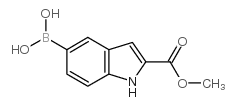 2-甲氧基羰基吲哚-5-硼酸结构式